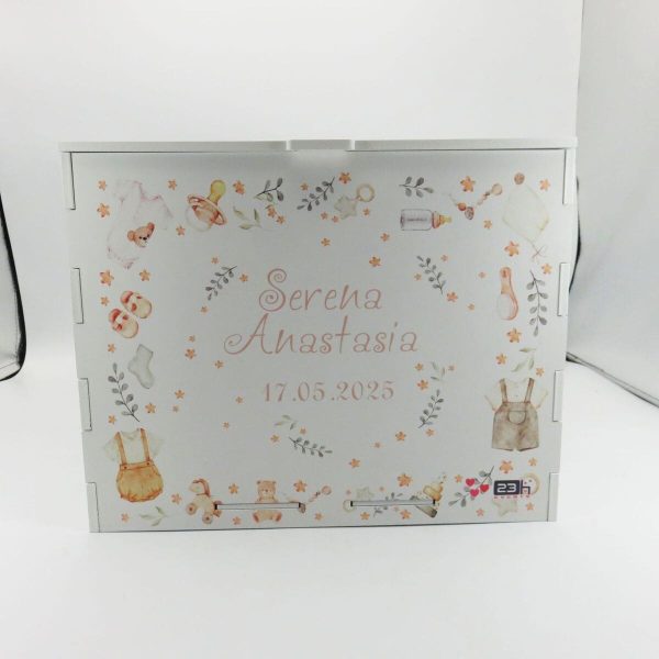 Cutie dar botez, Puritate, model personalizat, 27x20x21cm ILIF502023 (9)