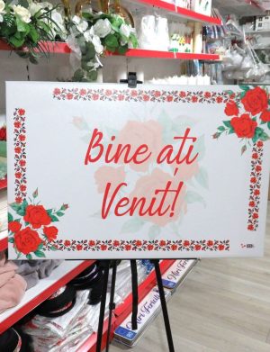 Panou Bine Ați Venit! Tradițional m1 Nepersonalizat, dim. 90×60 cm – ILIF502006