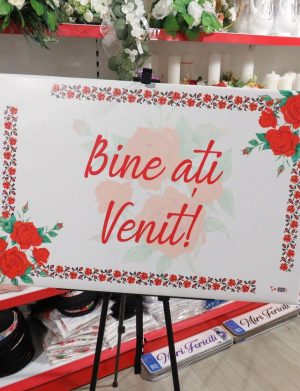 Panou Bine Ați Venit! Tradițional m1 Nepersonalizat, dim. 90×60 cm – ILIF502006