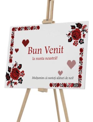 Panou Bine Ați Venit! Tradițional m3, nepersonalizat, dim. 90×60 cm – ILIF502014