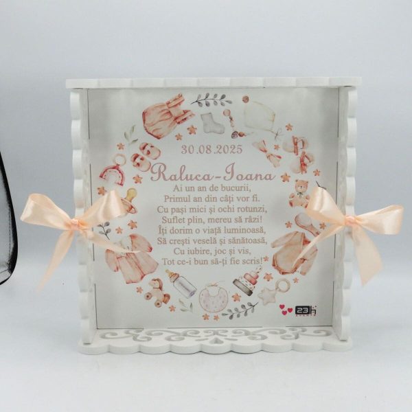 Set Tăviță Moț Fetiță, model personalizat Inocență, 4 piese - ILIF502031 - imagine 2