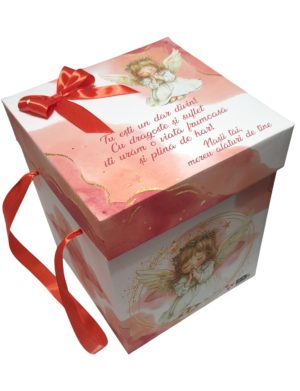 Cutie trusou nepersonalizată, model Îngeraș fetiță, dim. 21x21x26 cm – MIBC503001