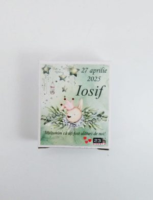 Mărturie botez, iconiță în cutie personalizată, Iepuraș – ILIF503036