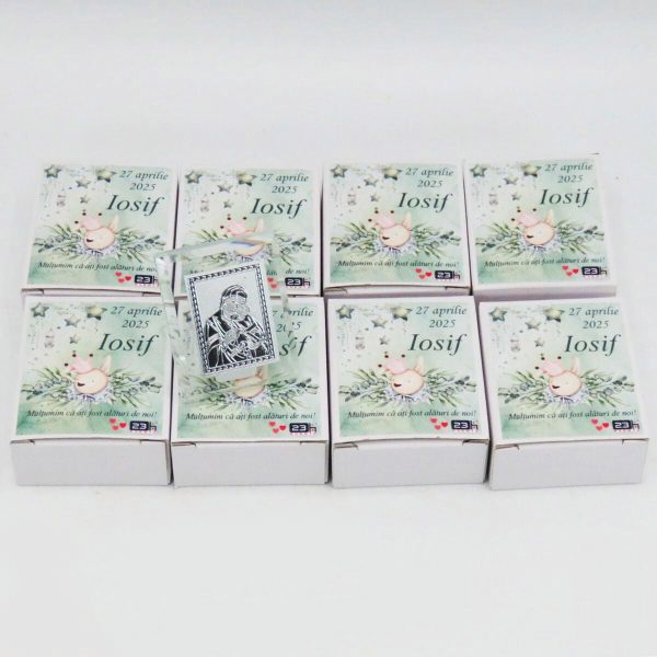 Mărturie botez, iconiță în cutie personalizată, Iepuraș ILIF503036 (1)
