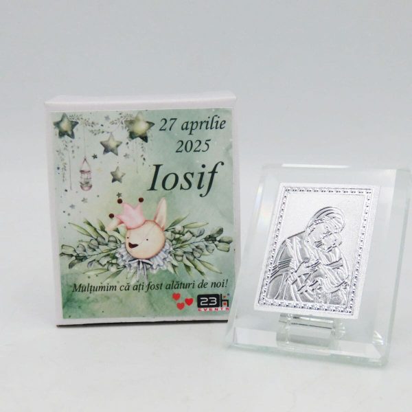 Mărturie botez, iconiță în cutie personalizată, Iepuraș ILIF503036 (3)