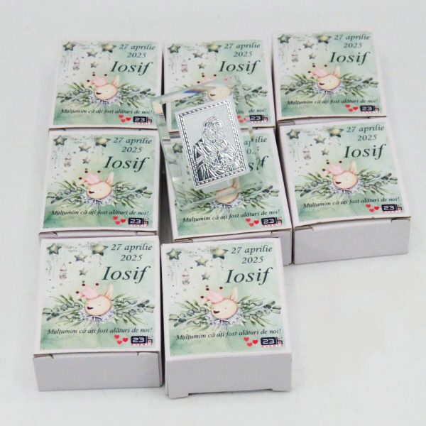 Mărturie botez, iconiță în cutie personalizată, Iepuraș ILIF503036 (3)