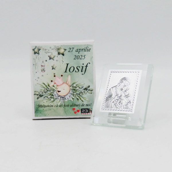 Mărturie botez, iconiță în cutie personalizată, Iepuraș ILIF503036 (5)