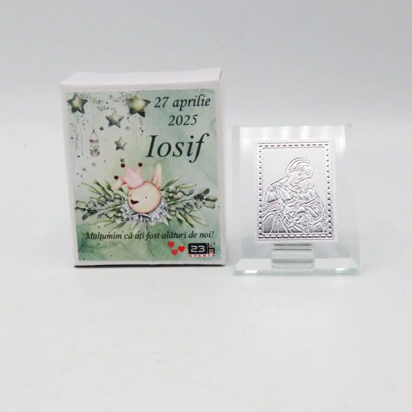 Mărturie botez, iconiță în cutie personalizată, Iepuraș ILIF503036 (7)