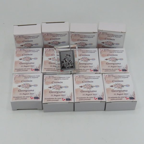 Mărturie nuntă, iconiță în cutie personalizată, Boho ILIF503031 (3)