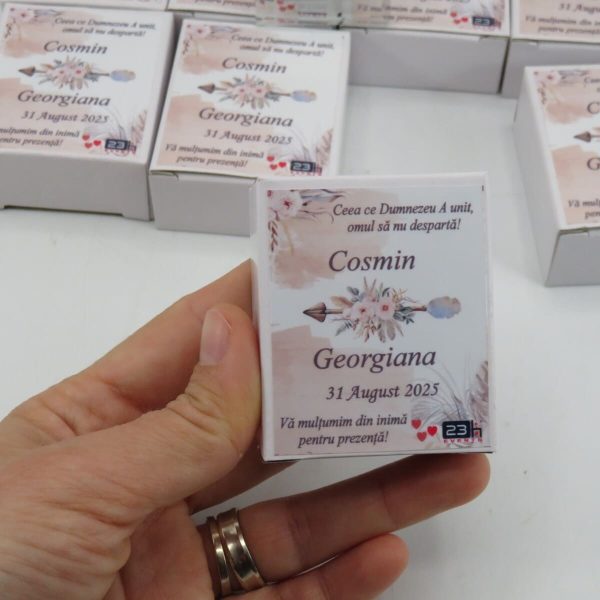 Mărturie nuntă, iconiță în cutie personalizată, Boho ILIF503031 (4)