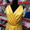 Rochie scurtă domnișoară de onoare, tafta de culoare galbenă AGB503002 (5)