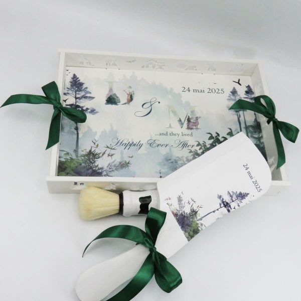 Taviță pentru gătitul Mirelui, Happily ever after, model Personalizat, set 3 piese ILIF503009 (1)