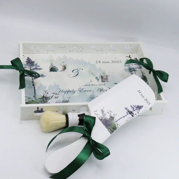 Taviță pentru gătitul Mirelui, Happily ever after, model Personalizat, set 3 piese ILIF503009 (10)