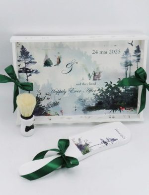 Taviță pentru gătitul Mirelui, Happily ever after, model Personalizat, set 3 piese – ILIF503009