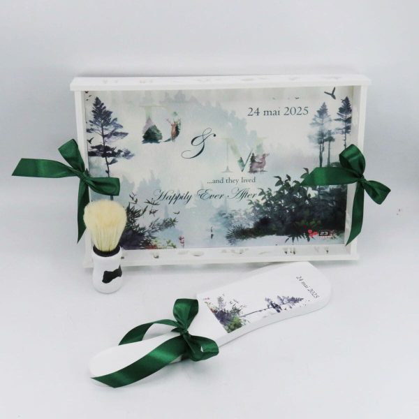 Taviță pentru gătitul Mirelui, Happily ever after, model Personalizat, set 3 piese ILIF503009 (2)