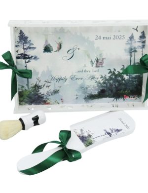 Taviță pentru gătitul Mirelui, Happily ever after, model Personalizat, set 3 piese ILIF503009 (4)
