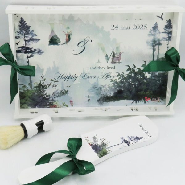 Taviță pentru gătitul Mirelui, Happily ever after, model Personalizat, set 3 piese ILIF503009 (5)