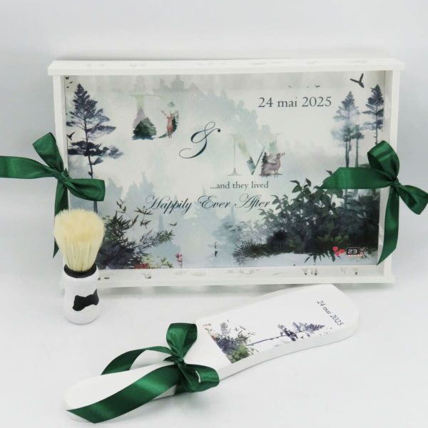 Taviță pentru gătitul Mirelui, Happily ever after, model Personalizat, set 3 piese ILIF503009 (7)