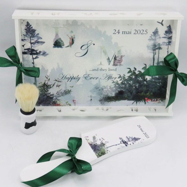 Taviță pentru gătitul Mirelui, Happily ever after, model Personalizat, set 3 piese ILIF503009 (8)