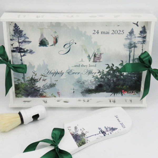 Taviță pentru gătitul Mirelui, Happily ever after, model Personalizat, set 3 piese ILIF503009 (9)