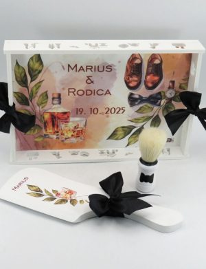 Taviță pentru gătitul Mirelui, Man Stuff, model personalizat, set 3 piese – ILIF503022