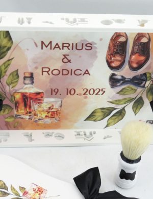 Taviță pentru gătitul Mirelui, Man Stuff, model personalizat, set 3 piese – ILIF503022