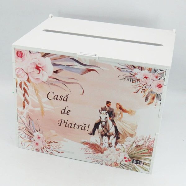 Cutie dar nuntă, Boho, model nepersonalizat, 27x20x21cm ILIF504034 (1)