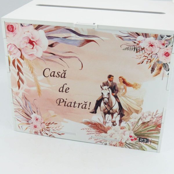 Cutie dar nuntă, Boho, model nepersonalizat, 27x20x21cm ILIF504034 (3)