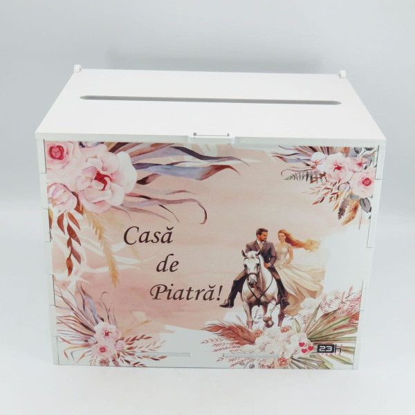 Cutie dar nuntă, Boho, model nepersonalizat, 27x20x21cm ILIF504034 (9)
