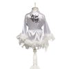 Halat fetiță din satin cu pene, Mini Bride ACD504003 (2)