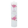 Lumânare nuntă pentru a fi decorată cu flori naturale, Flori de liliac, personalizată – ILIF504021