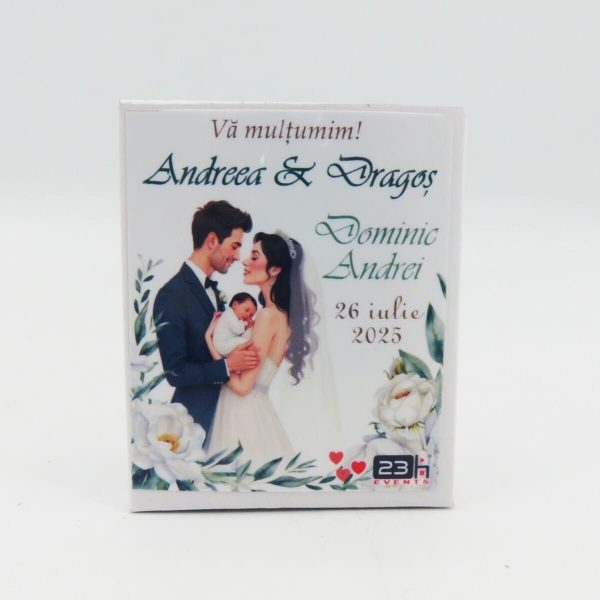 Mărturie 2în1 nuntă botez, iconiță în cutie personalizată ILIF504058 (2)