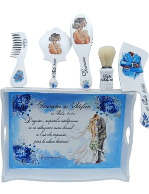 Set 2in1 Gătit Mireasă și Mire, Something Blue, model personalizat, 6 piese – FEIS504007