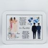 Tablou gătitul mirilor, model personalizat cu flori si elemente travel FEIS504005 (2)
