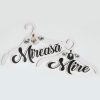 Umerașe mire și mireasă, din lemn, design verde ILIF504037