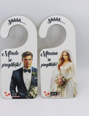 Agățători ușă nuntă, set mire și mireasă – ILIF505035