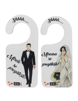 Agățători ușă nuntă, set mire și mireasă ILIF505036 (1)