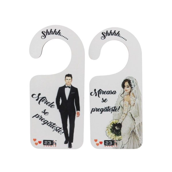 Agățători ușă nuntă, set mire și mireasă ILIF505036 (1)