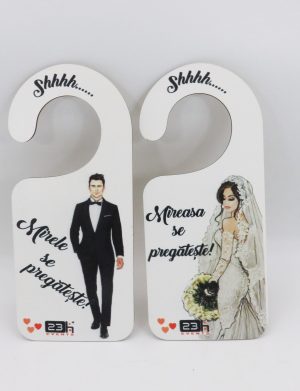 Agățători ușă nuntă, set mire și mireasă – ILIF505036