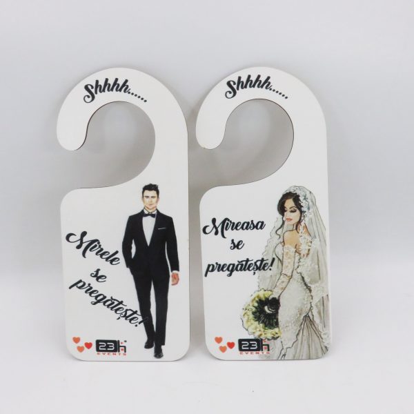 Agățători ușă nuntă, set mire și mireasă ILIF505036 (2)
