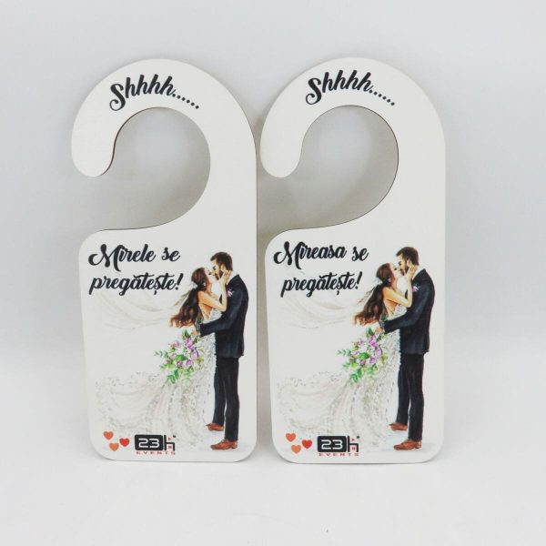 Agățători ușă nuntă, set mire și mireasă ILIF505039 (2)
