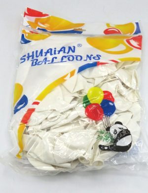 Baloane Albe Din Latex, set 100 buc. – ILIF505060