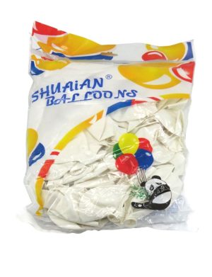 Baloane Albe Din Latex, set 100 buc. ILIF505060 (2)