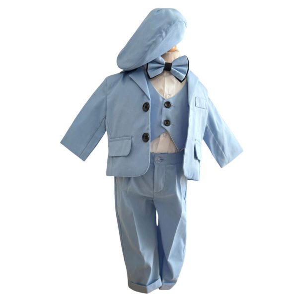 Costum botez băiețel, bleu 6 piese ILIF505042 (2)