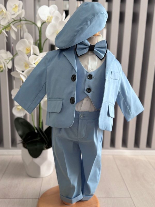 Costum botez băiețel, bleu 6 piese ILIF505042 (4)
