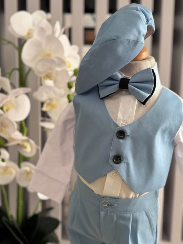Costum botez băiețel, bleu 6 piese ILIF505042 (5)