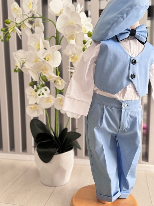 Costum botez băiețel, bleu 6 piese ILIF505042 (6)