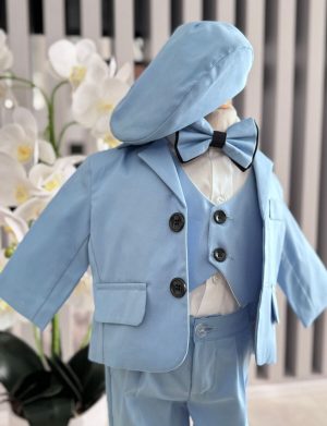Costum botez băiețel, bleu 6 piese – ILIF505042