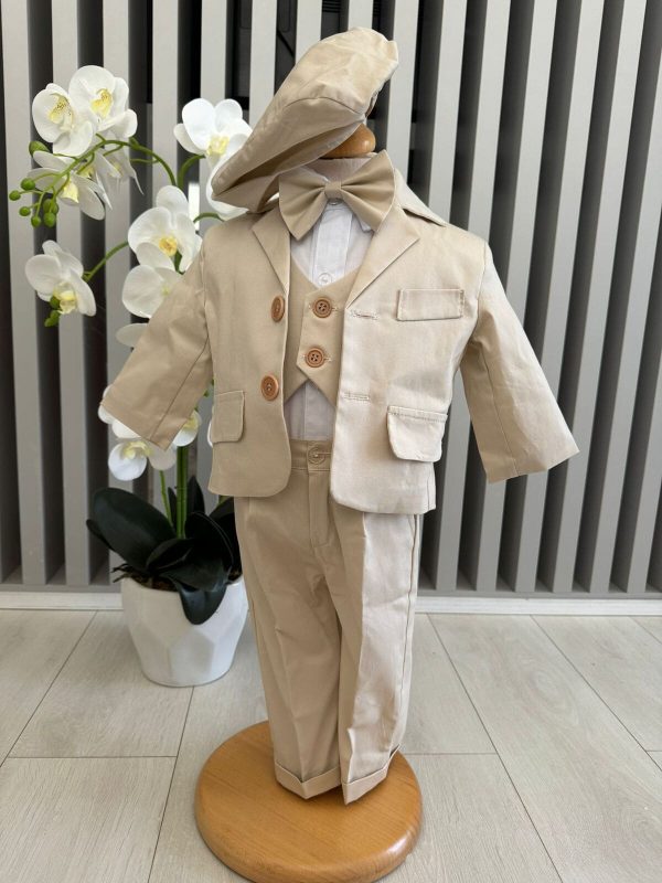 Costum botez băiețel, crem 6 piese ILIF505041 (5)