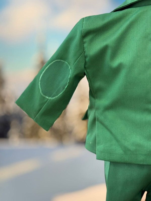 Costum botez băiețel, verde smarald 6 piese ILIF505040 (1)